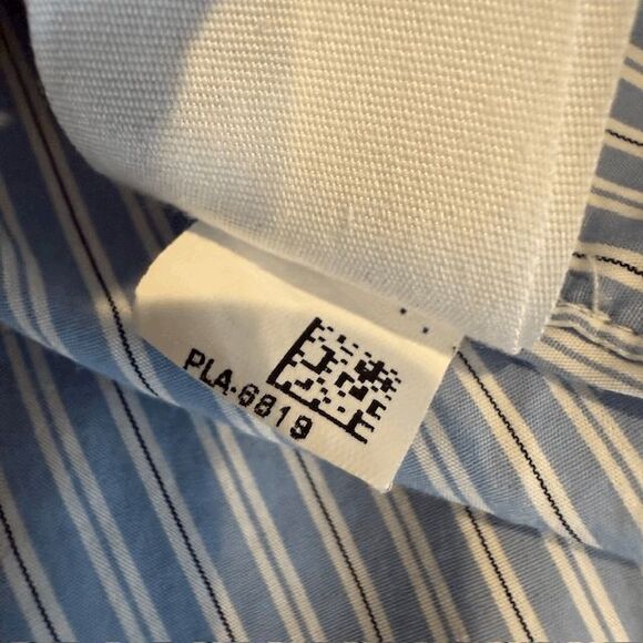 COS Oversized Striped Shirt Button Front and Sides Collar Blue Women's Size 12 - Picture 7 of 12